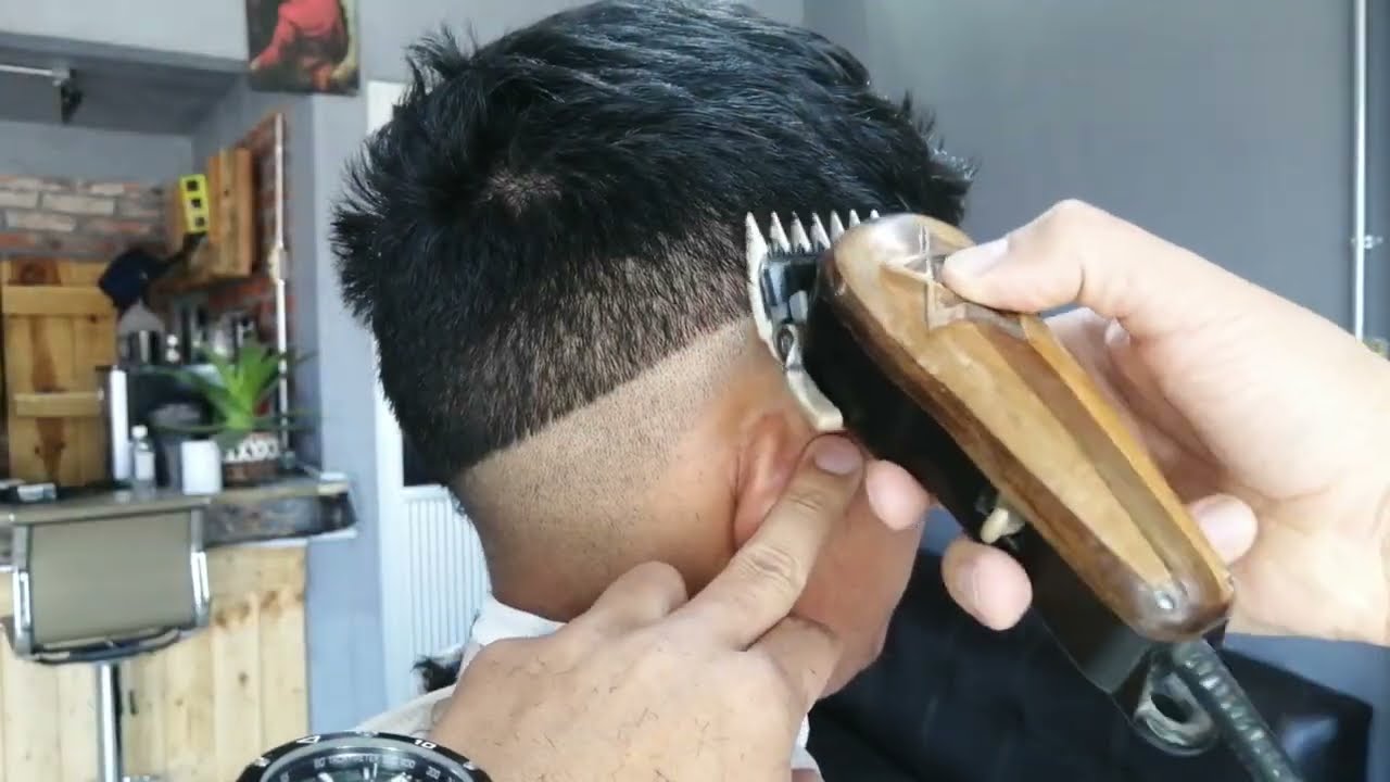 Como hacer un fade comprimido o corte de barberia oscuro paso a paso para principiantes