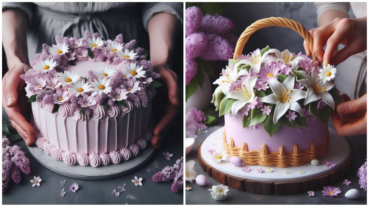 😲Два лёгких способа как красиво украсить торт😍