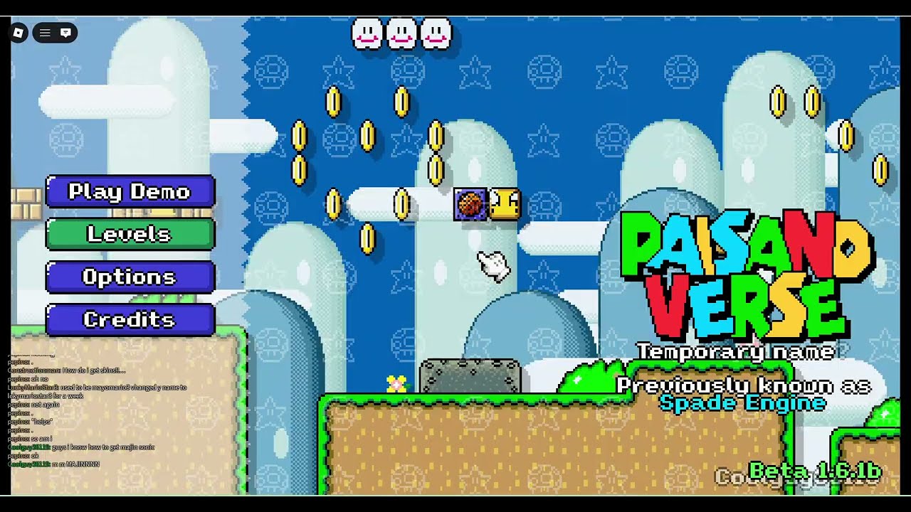 Super Mario World In Roblox Test Game Spade engine 9