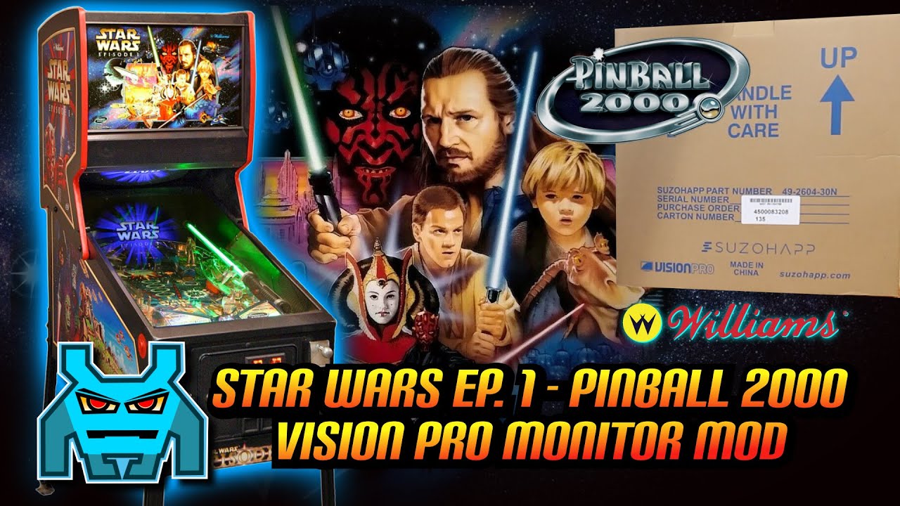 Star Wars Ep. 1 Pinball 2000 Vision Pro 19 Inch LCD Monitor Mod