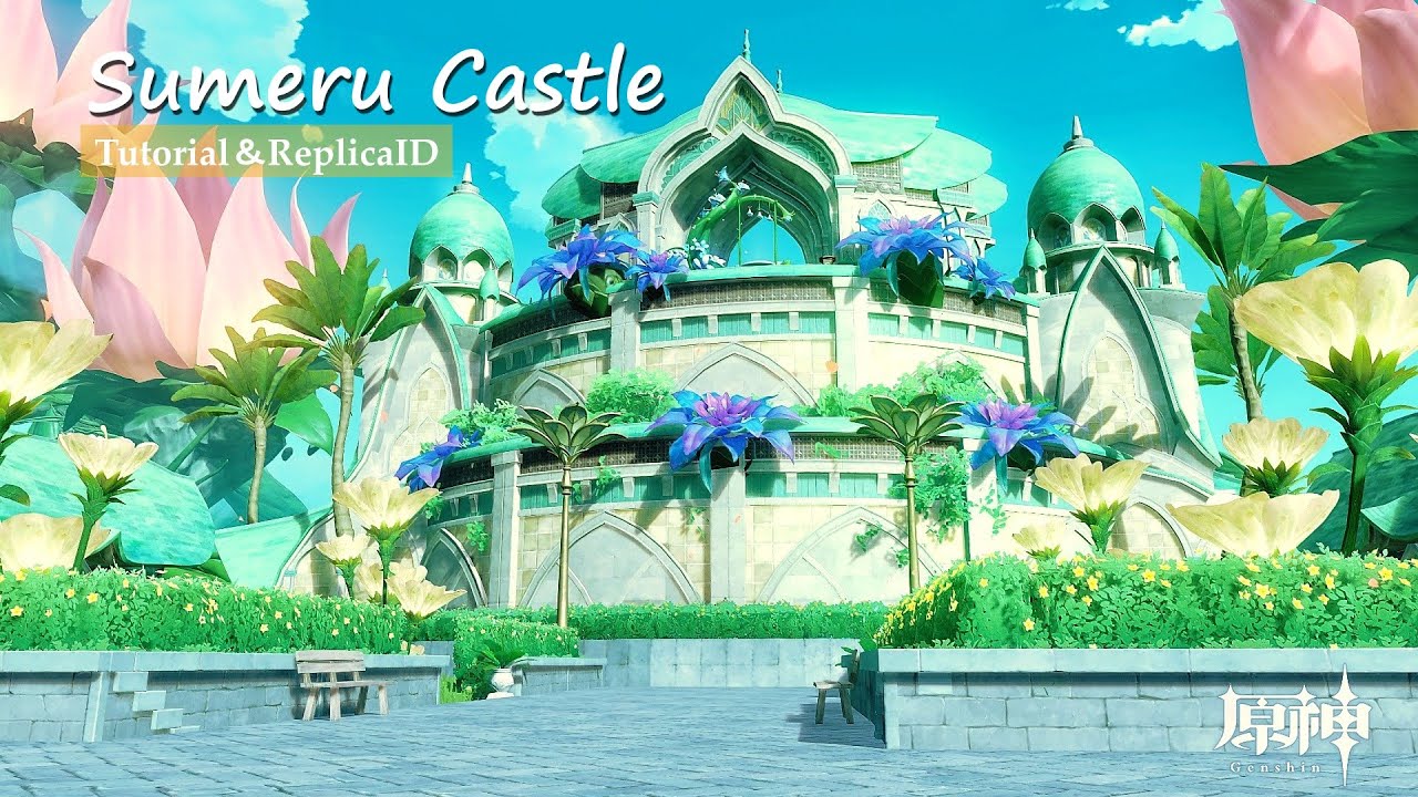 🌟Genshin🌟Serenitea Pot design｜Sumeru Castle｜塵歌壺｜tutorial｜原神ハウジング｜GenshinImpact