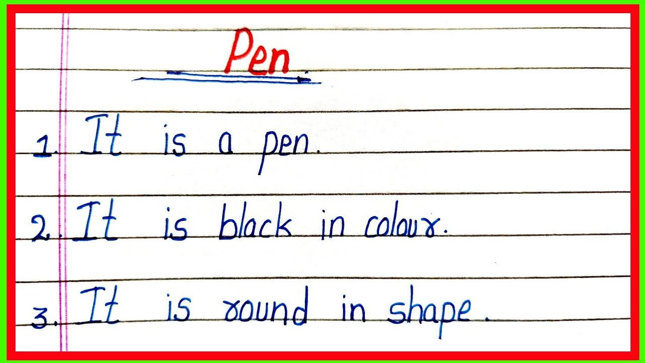 5 lines on pen 🖊️ in english/कलम पर निबंध/essay on pen in english