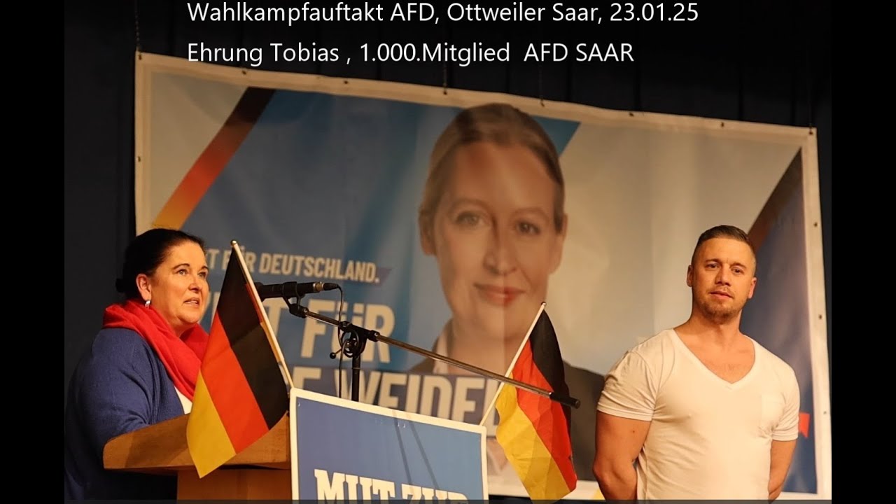 Ehrung Tobias 1000. Mitglied AFD Saar