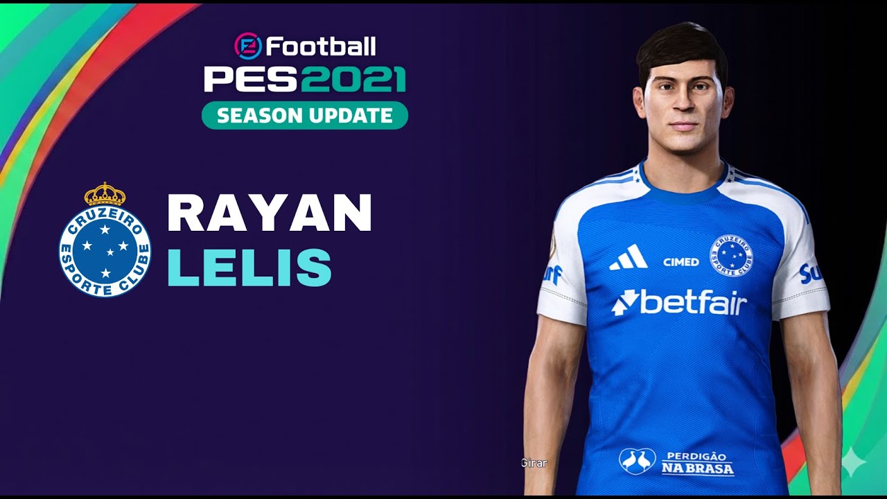 Como criar o ponta do Cruzeiro sub-20, Rayan Lelis, no PES 21