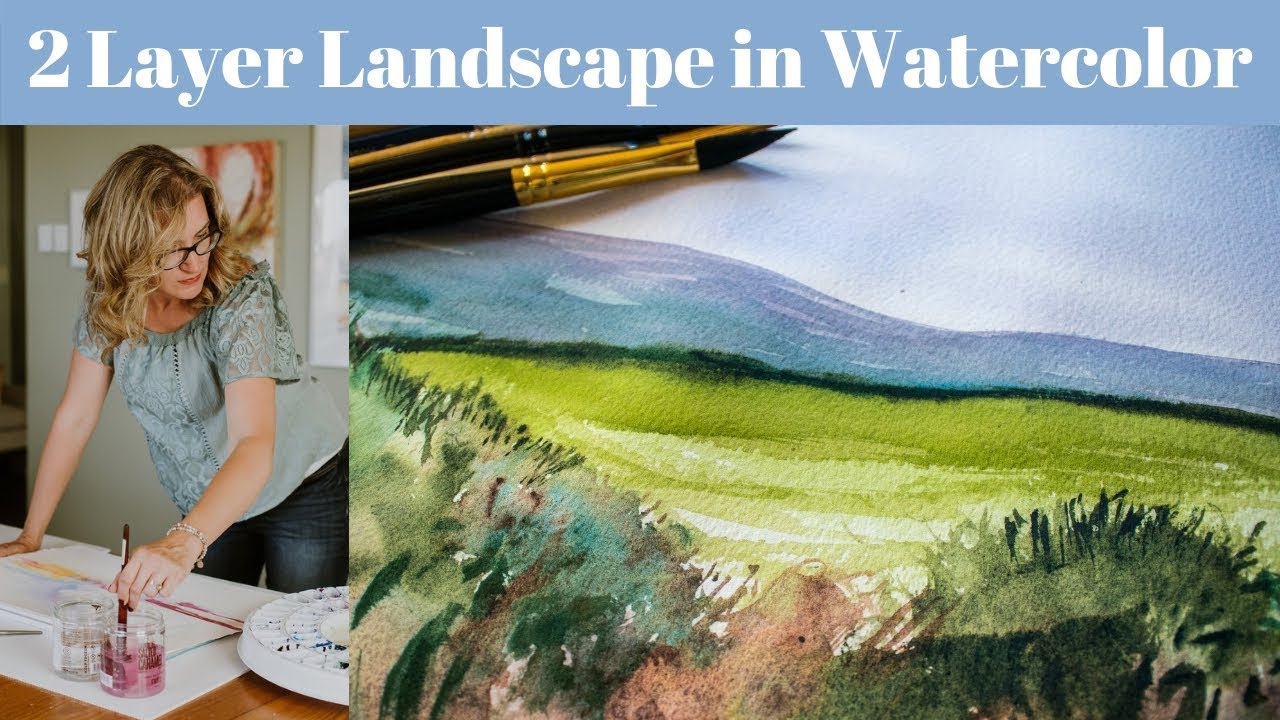 How to Paint Foliage in Watercolor: 2 Stage Landscape Painting Tutorial with Angela Fehr