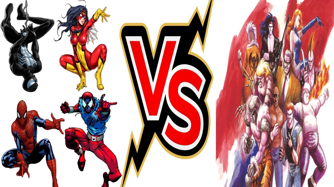 MUGEN Battle - Spider-Man, Symbiote Spider-Man, Scarlet Spider & Spider Woman VS. Streets Of Rage