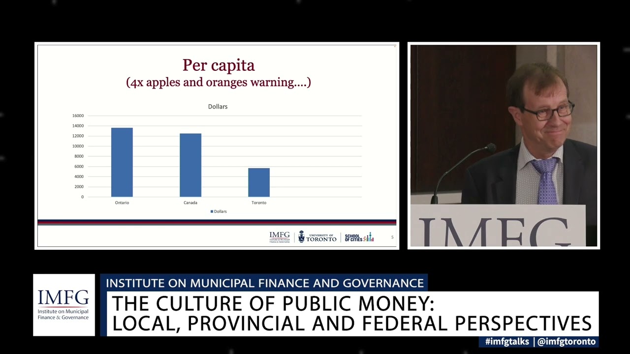 The Culture of Public Money: Local, Provincial and Federal Perspectives