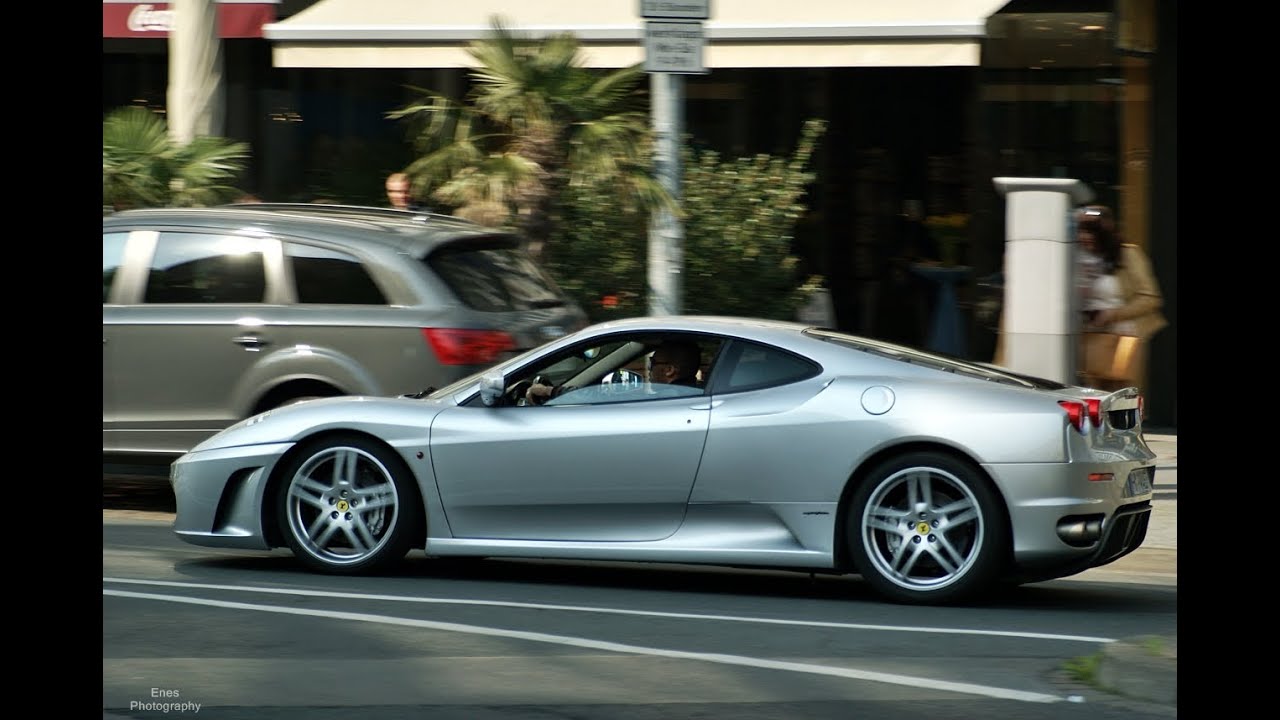 Silver Ferrari F430 - Very loud accelerations!!
