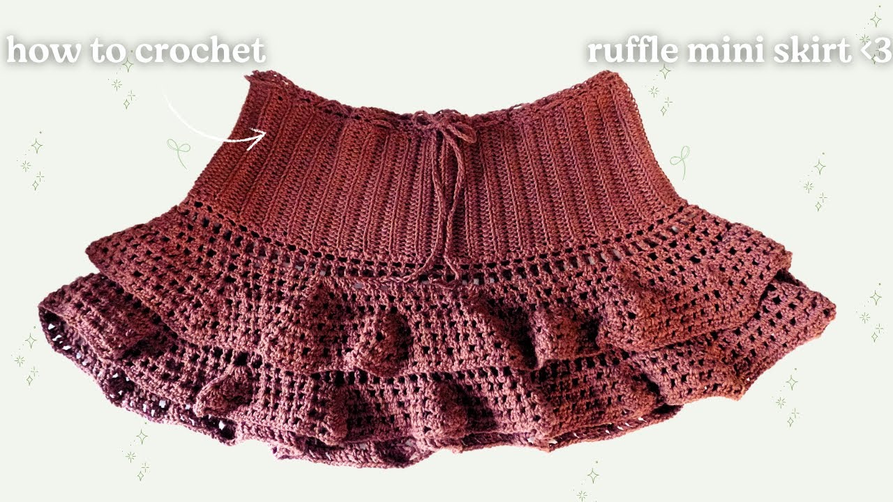 ruffle mini skirt tutorial | how to crochet ruffle mini skirt |