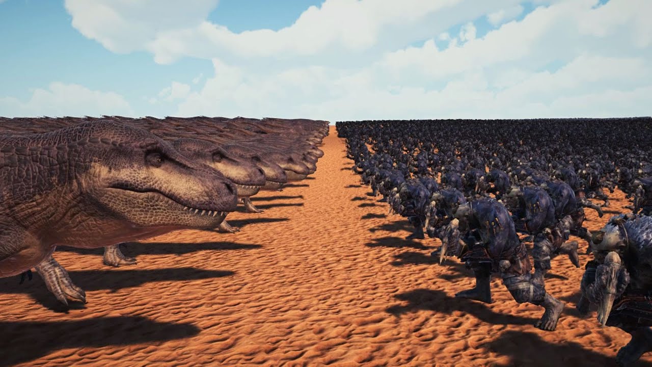 10 000 T REX vs 50 000 TROLL UEBS 2 Ultimate Epic Battle Simulator 2