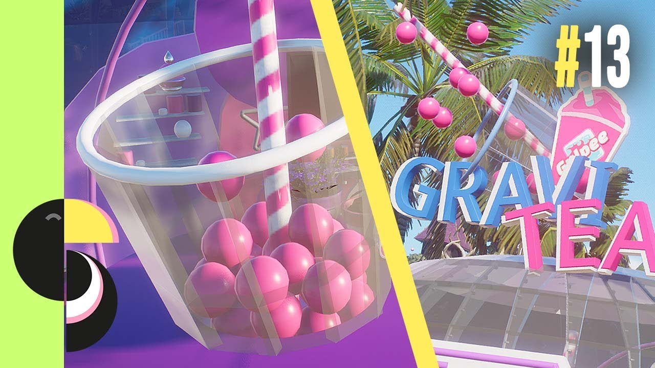BUBBLE-TEA SHOP 🥤 cute & space-themed! - GRAVI-TEA :D | Theme Park  #13 | Speedbuild | Planet Zoo