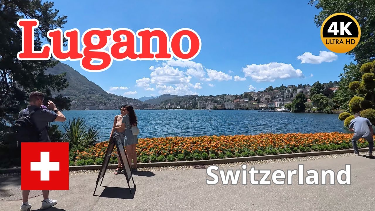 Lugano, Switzerland 🇨🇭 4K Walking Tour - July 2024