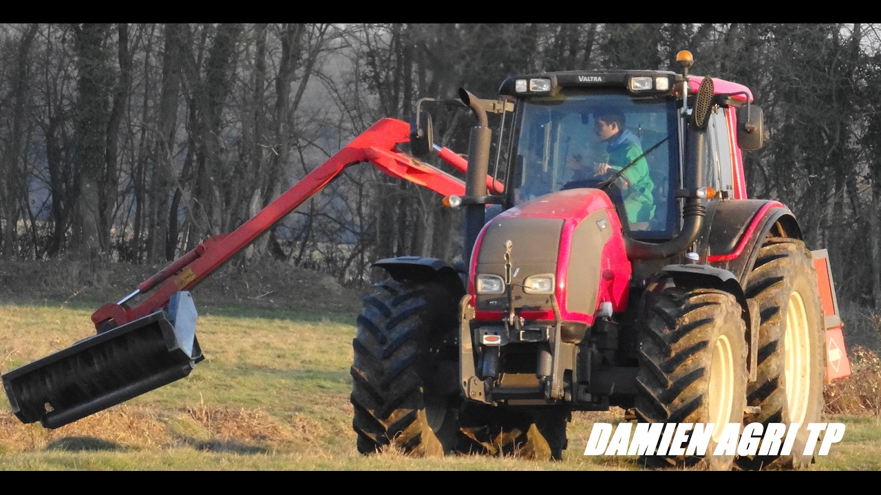 (FULL HD) Broyage de haie / Valtra T153 avec épareuse kuhn /ETA PETIT