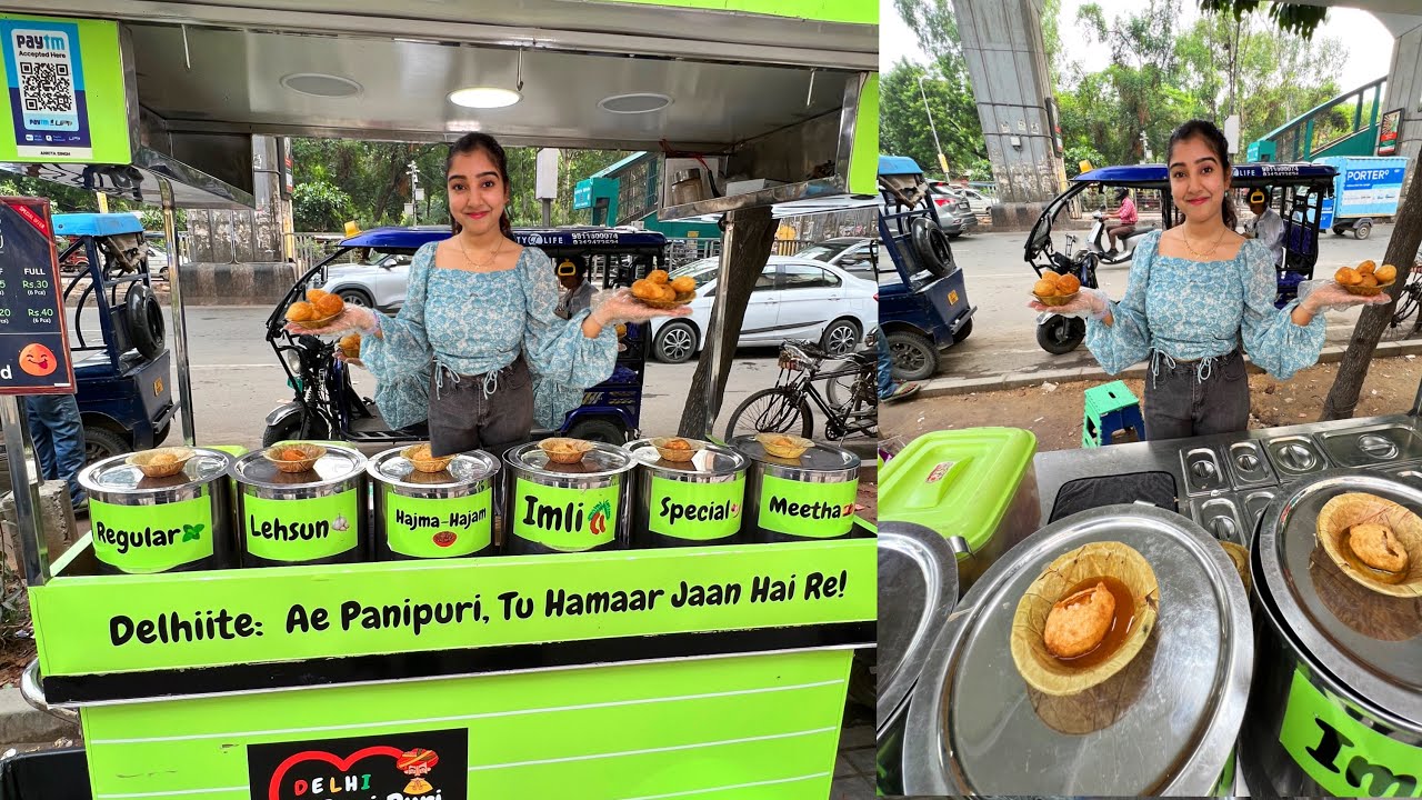 Delhi viral Panipuri Girl 😳😳 Heroine से कम नही है ये लड़की 😱😱
