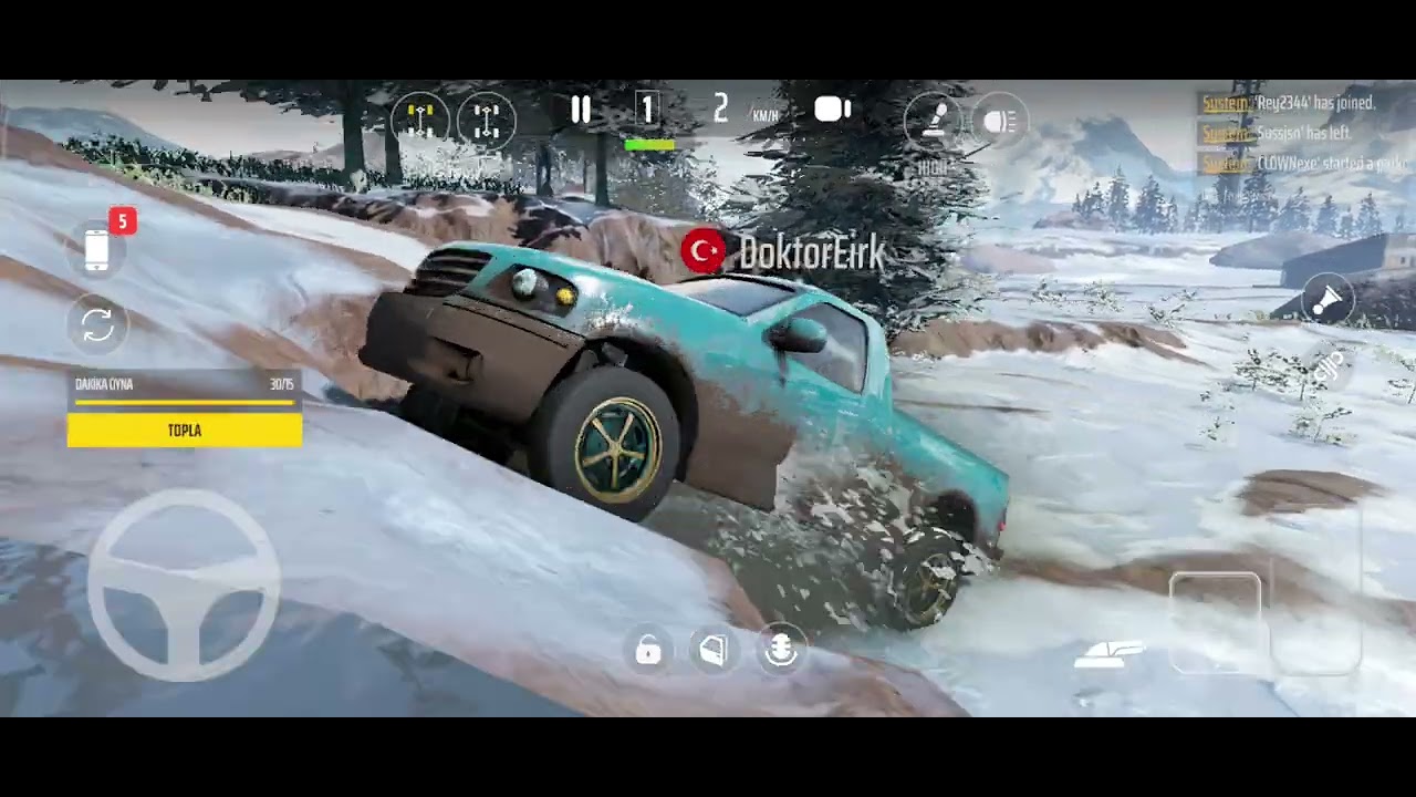 Karlı dağlar da off-road oyun ismi (Offroad League) 
