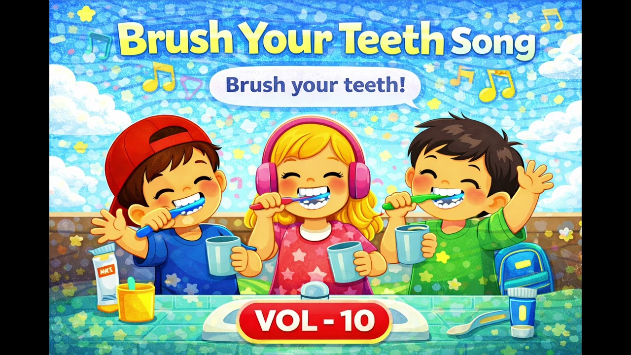 Brush Your Teeth Song for Kids 🪥 | Nursery Rhymes | Vol-10
