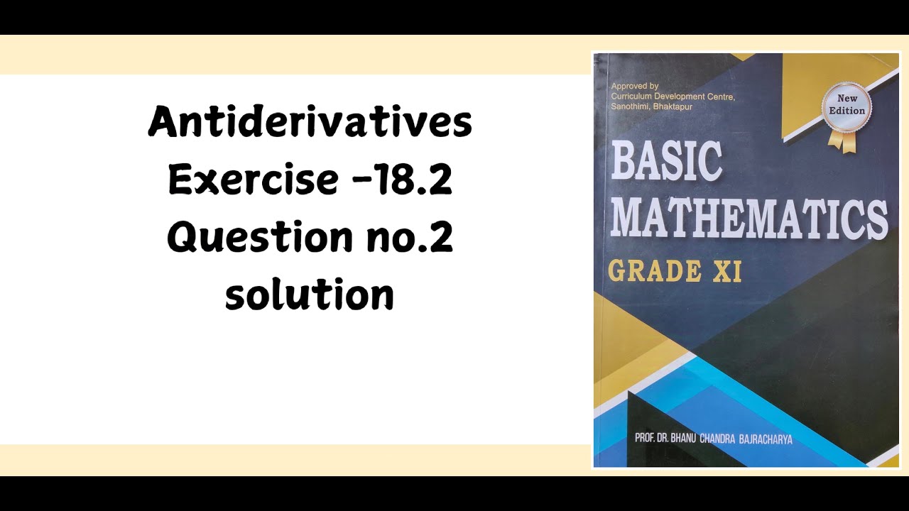 Class 11 antiderivative Ex.18.2 (Q.no. 2 solution)