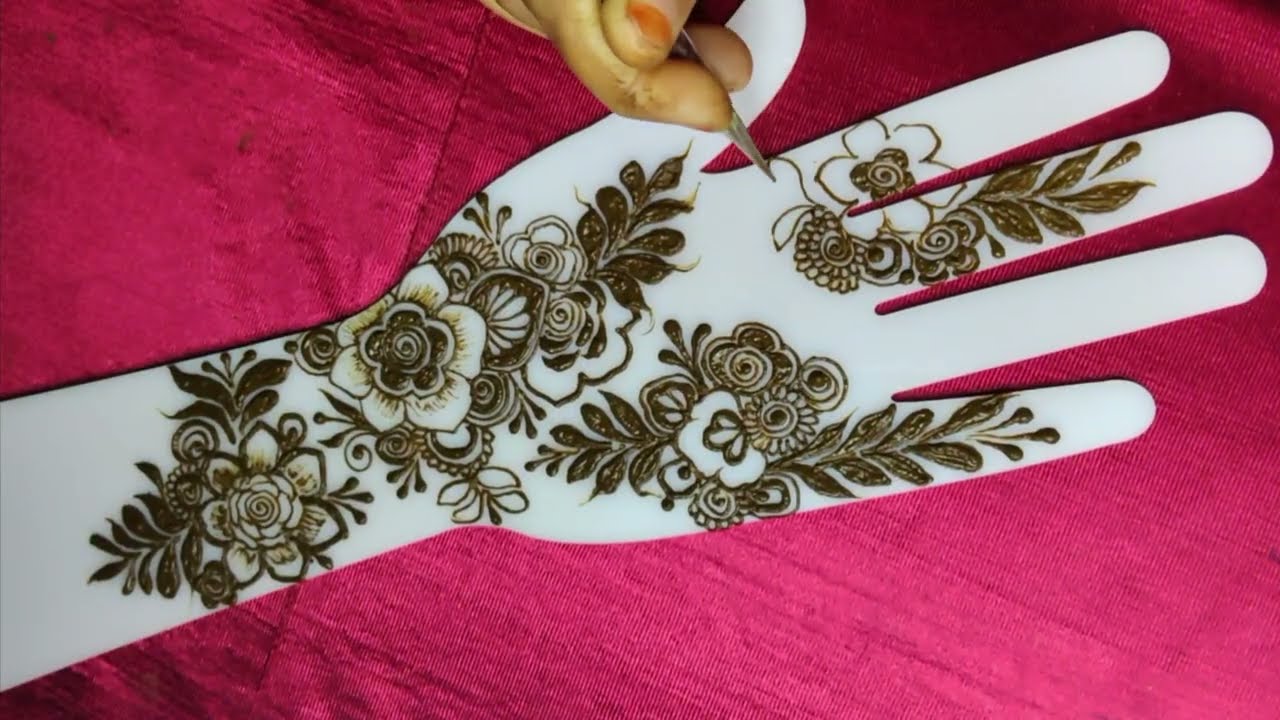Simple flower unique design #easy step by step#creativehenna #hennamagic #henna #mehndi