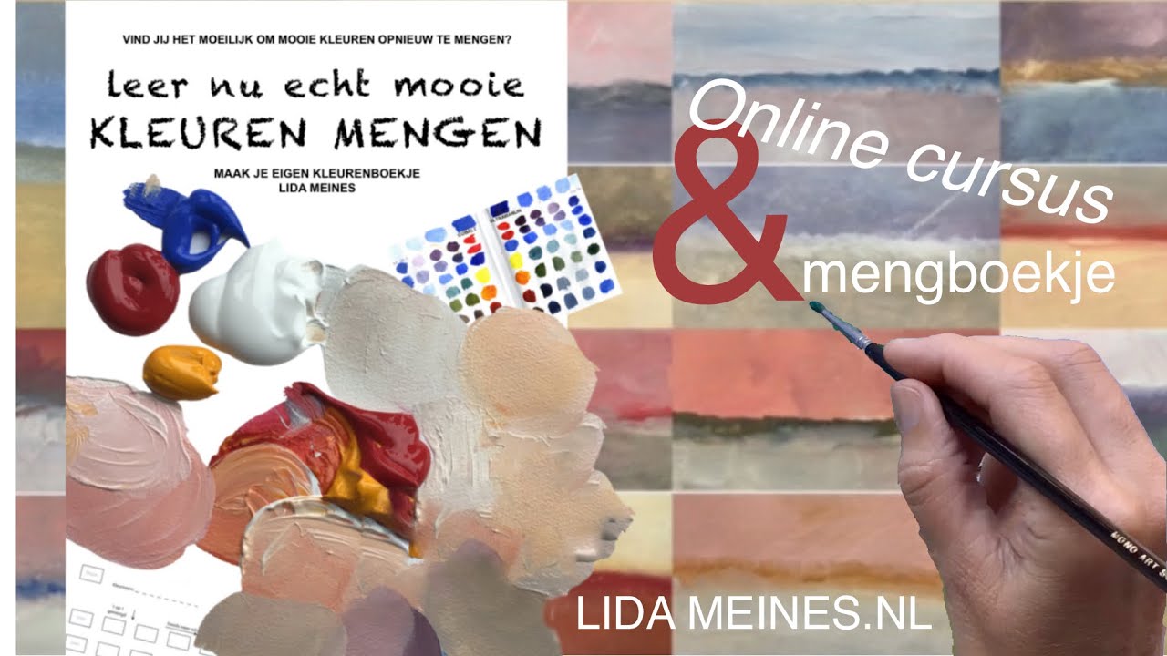 Beste online cursus kleuren mengen met eigen kleuren-mengboekje-schilderen voor beginners acryl olie