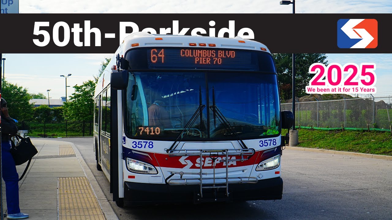 SEPTA 50th-Parkside Loop Bus Action in 2025
