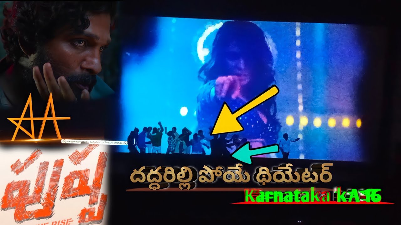 Pushpa public talk theatre response Allu Arjun rashmika Karnataka Chitradurga KA, 16