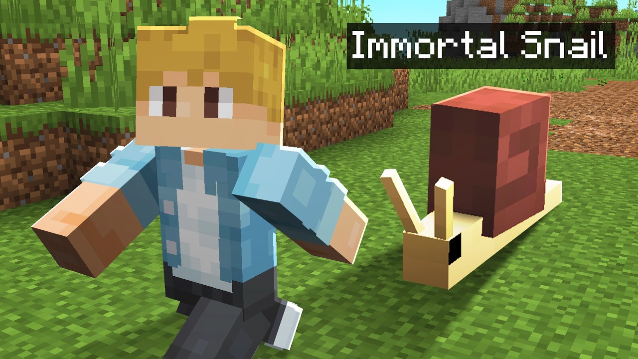 Minecraft, But an IMMORTAL SNAIL Is Chasing Me!