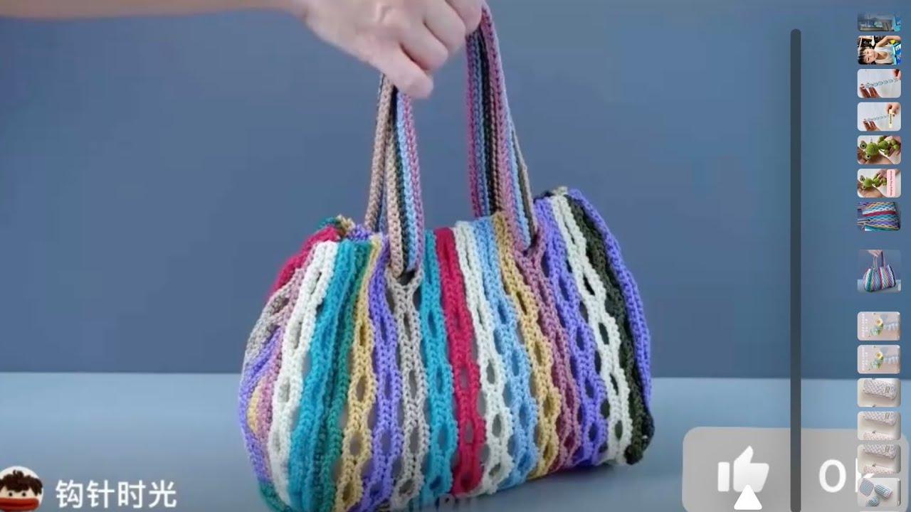 Как связать крючком сумку из сетки | Простой пошаговый урок 🧶