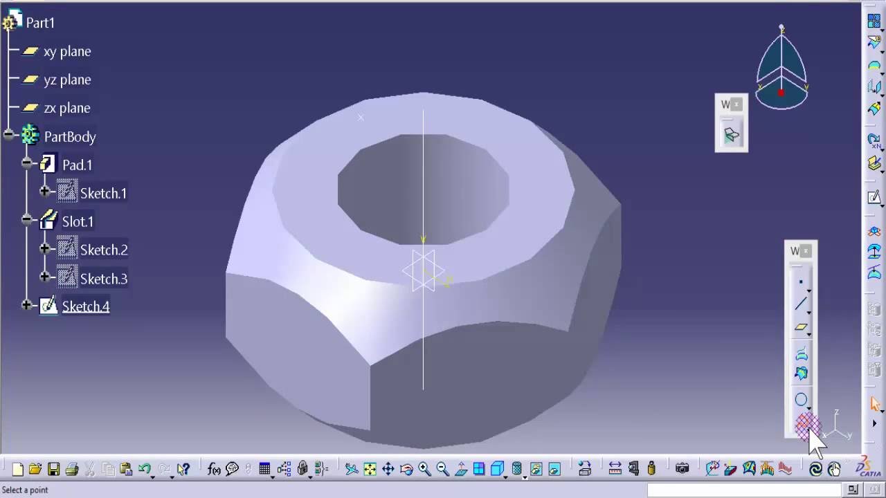 Tuturial rosca interna en catia V5 tuerca