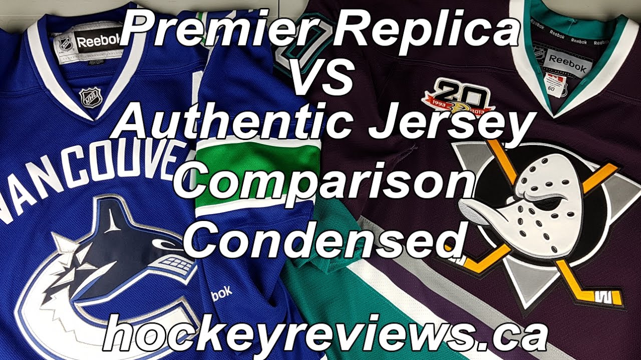 NHL Reebok Premier Replica Jersey vs Authentic Edge 2.0 Comparison Review (Condensed Version)