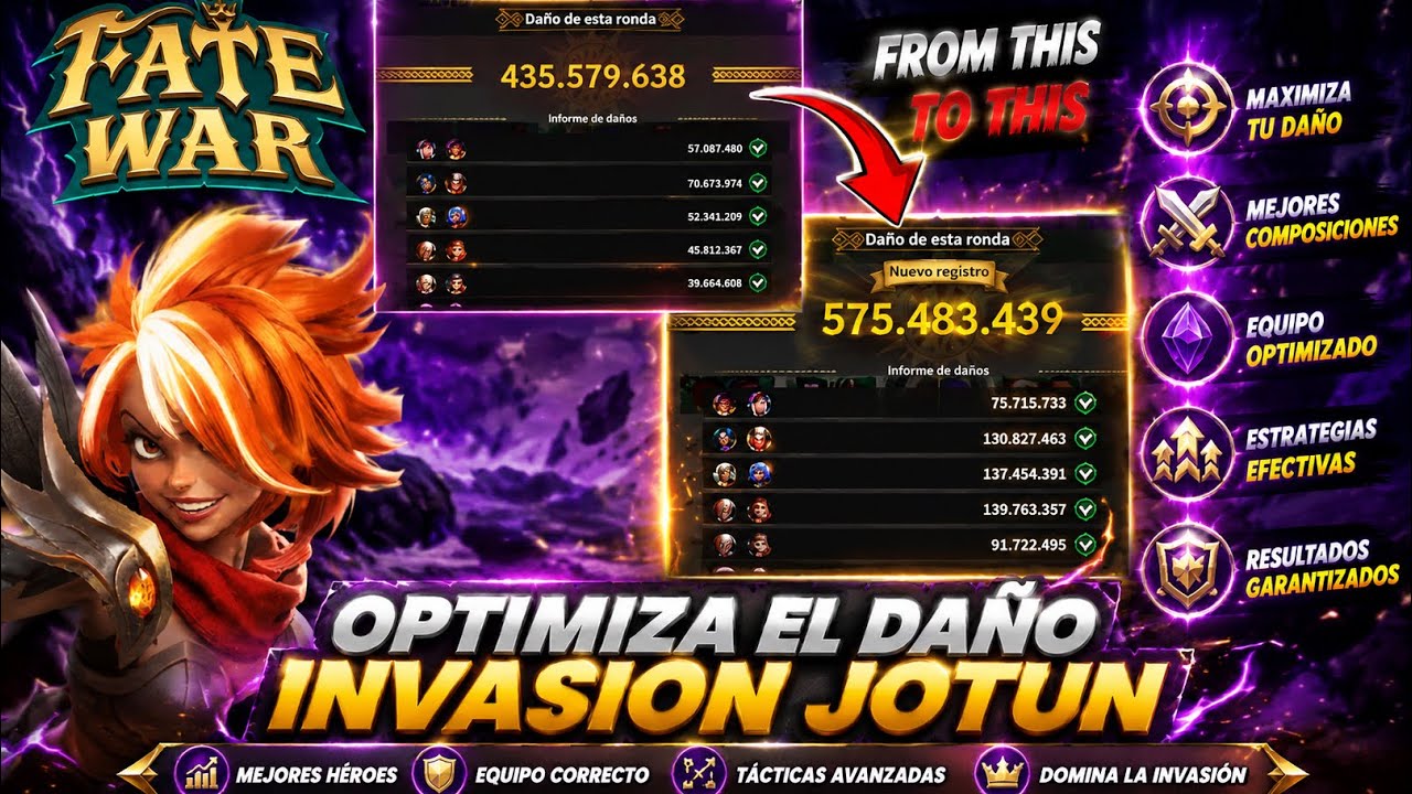 MAXIMIZA tu DAÑO en la invasión Jotun - Español | Fate War
