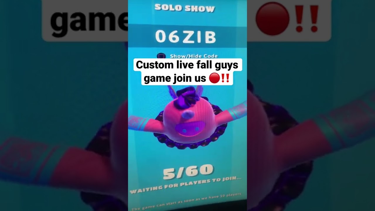 Fall guys Custom Lobby Come Join us 🥰 #FreeForAll #FallGuys #fallguysultimateknockout #subscribe