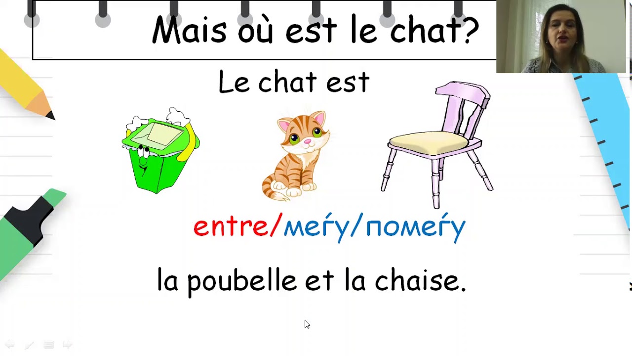 VII одделение - Француски Јазик - Les prepositions de lieu