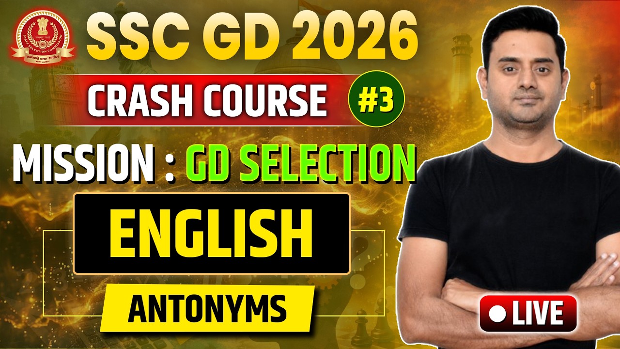 SSC GD CRASH COURSE 2026 | MISSION:GD SELECTION | PREVIOUS YEAR QUESTIONS I GD ENGLISH BY NIKIJ SIR