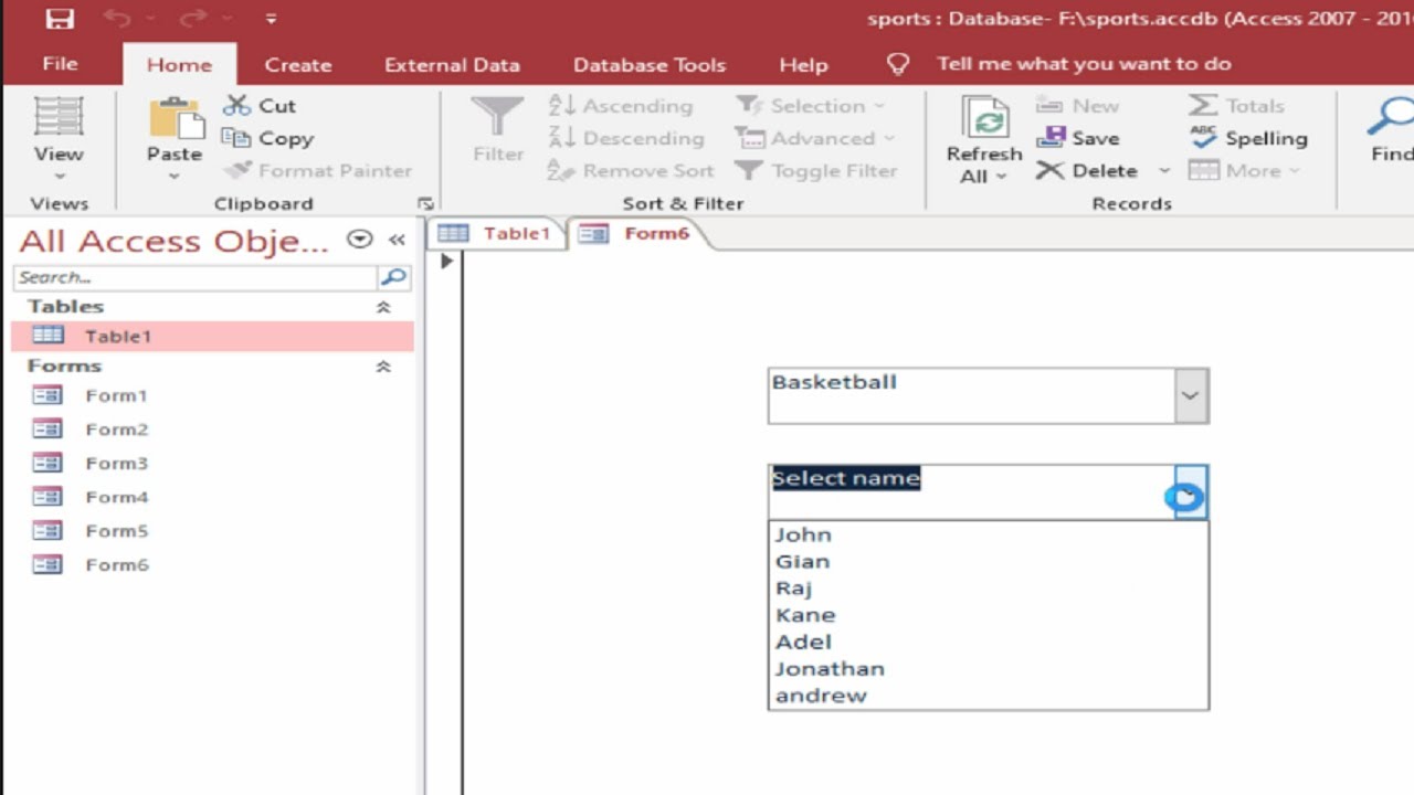 Microsoft access| Fill Combobox depends on another combobox in ms access database forms  using VBA