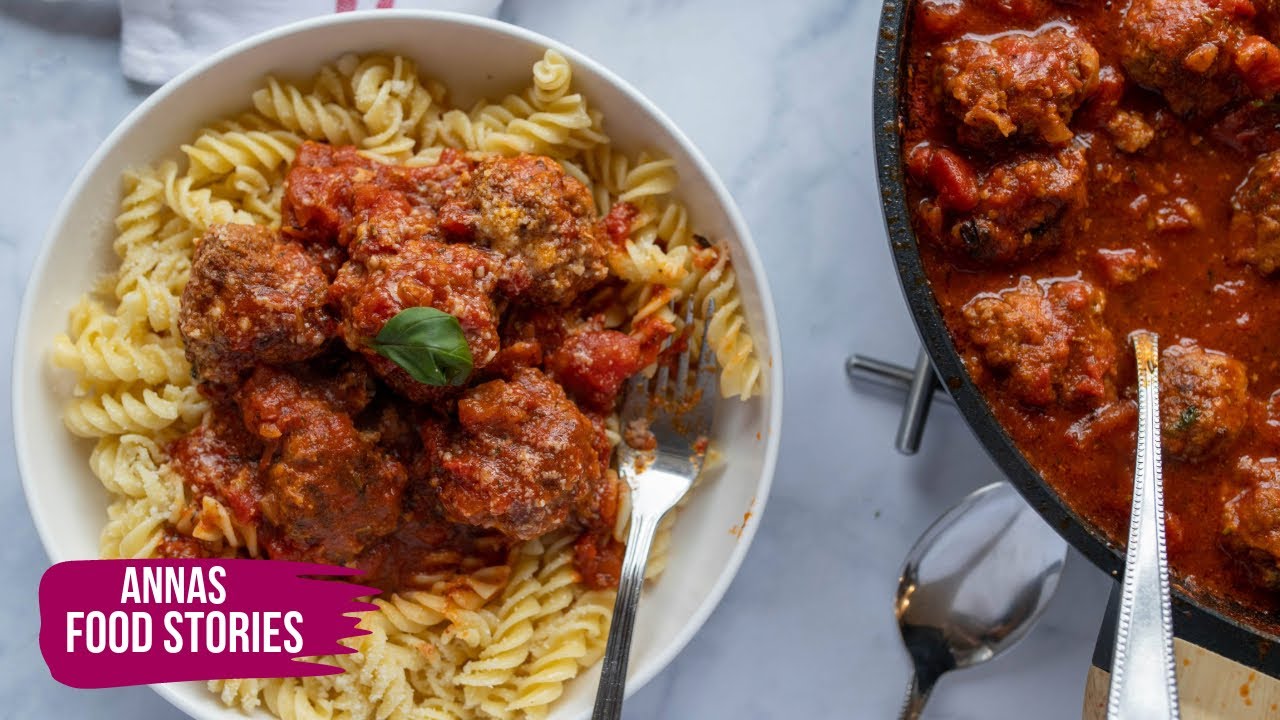 Hackbällchen in Tomatensauce - italienische Fleischbällchen  günstig und einfach Hackfleisch Rezepte