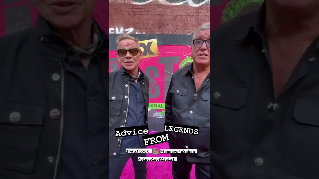Paul Cook and Steve Jones at the premiere of Sex Pistols Red Carpet
