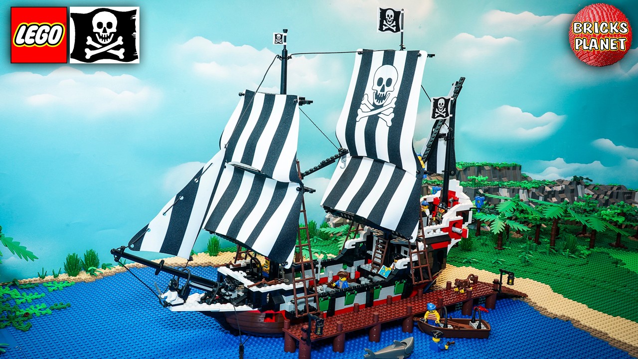 LEGO Pirates 6286 Skull's Eye Schooner | Stop Motion Review