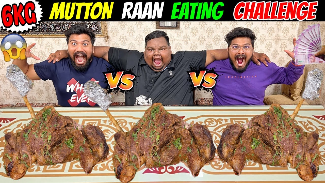 6KG MUTTON RAAN EATING CHALLENGE ft. JOKER AUSTIN | FOOD CHALLENGE IN INDIA (Ep-627)