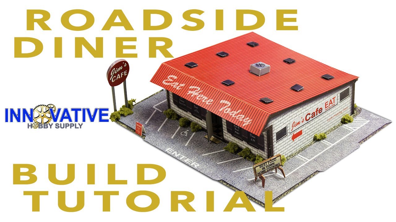 1/43 Scale Photo Real Roadside Diner Diorama Model Building Tutorial