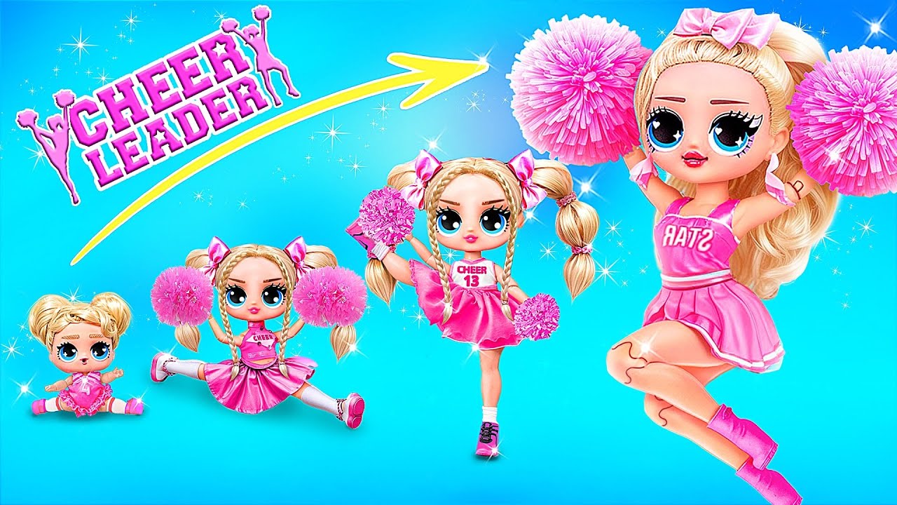 Cheerleader Girl Growing Up! DIYs for LOL OMG