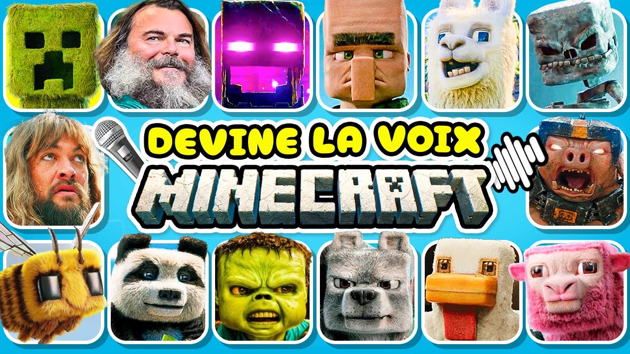Quiz MINECRAFT 🔥⛏️💎 Devine les Personnages à partir de leur Voix 🔊 Minecraft, le Film