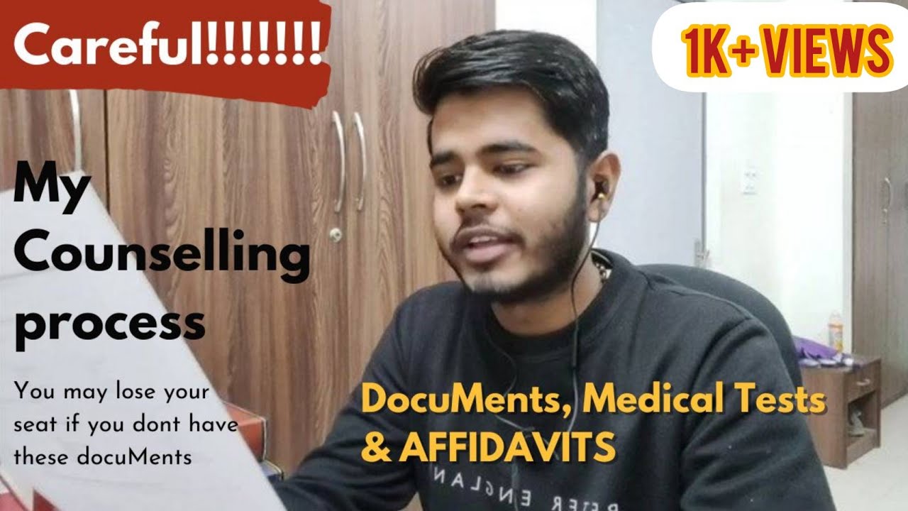 Documents, Medical Tests and Affidavits| My Counselling Process during admission at AIIMS KALYANI🔥|