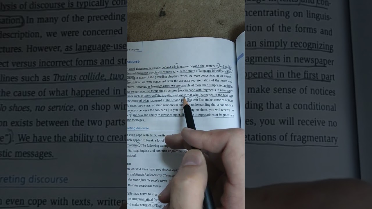 شرح علم اللغة چابتر 11 Discourse and Discourse Interpretation