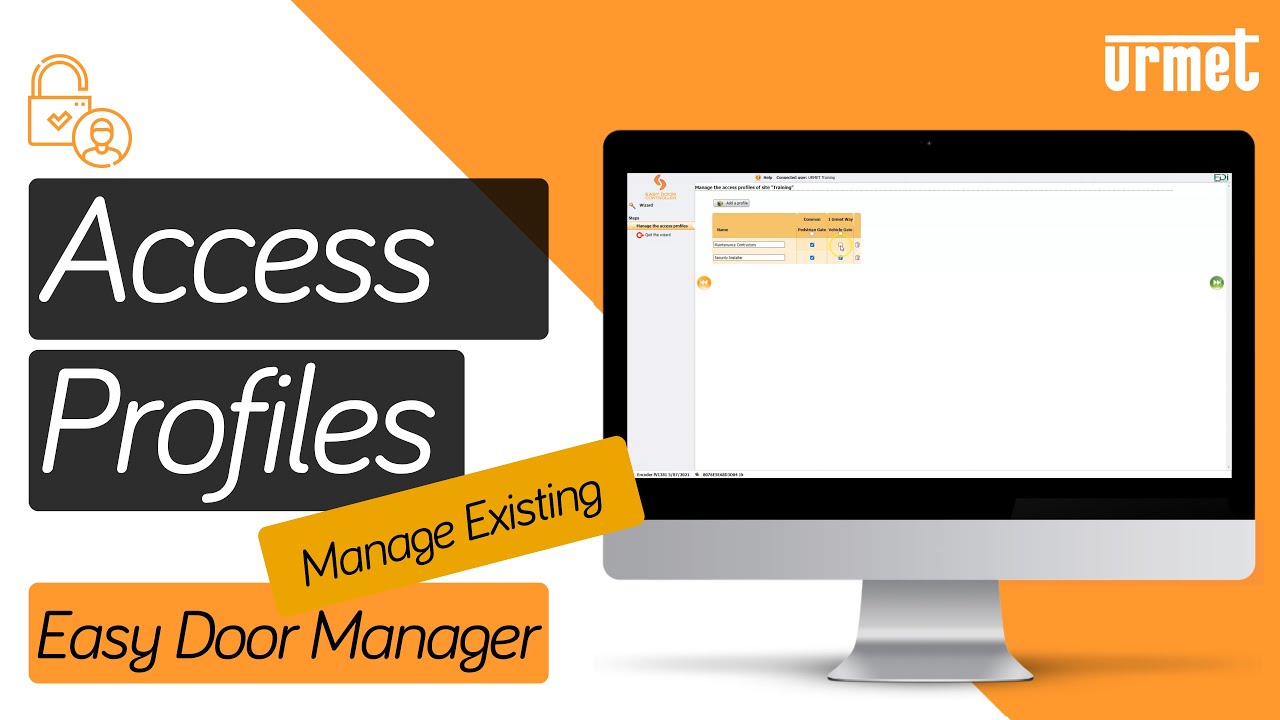 How to Manage & Change Access Profiles - Urmet Easy Door Manager
