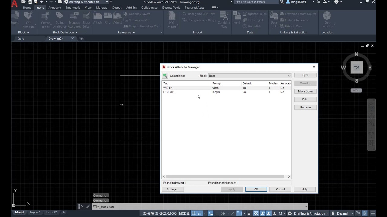 AutoCAD 2021 Tutorial: Block(VII)-how change attributes font size and color in a block?