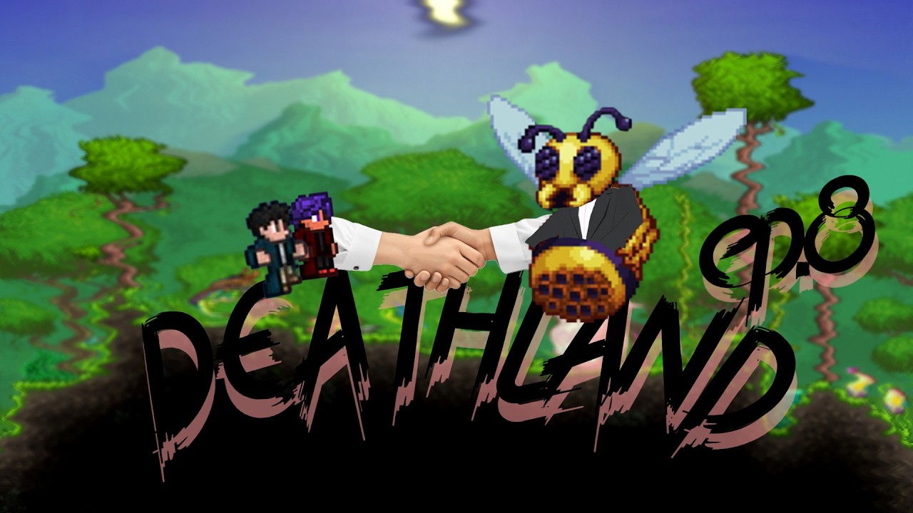 Reunion diplomatica con la Abeja Reina en el exterior - DEATH LAND EP. 8 - Terraria