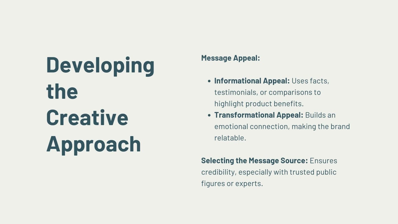 Developing the Creative Approach and Measuring Communication Effectiveness