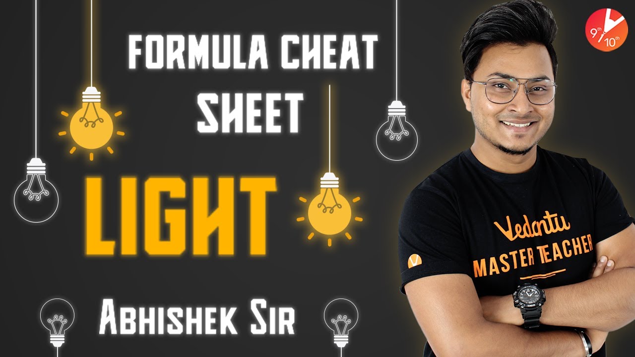 Light Formula Cheat Sheet | Light Reflection and Refraction CBSE Class 10 @Vedantu9_10