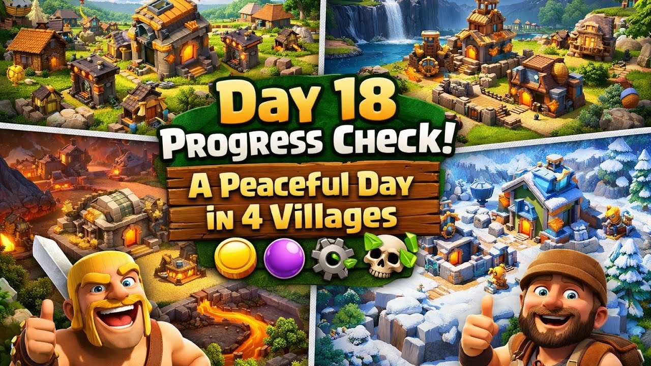 Another Peaceful Day in 4 Villages | Clash of Clans Day 18 Progress