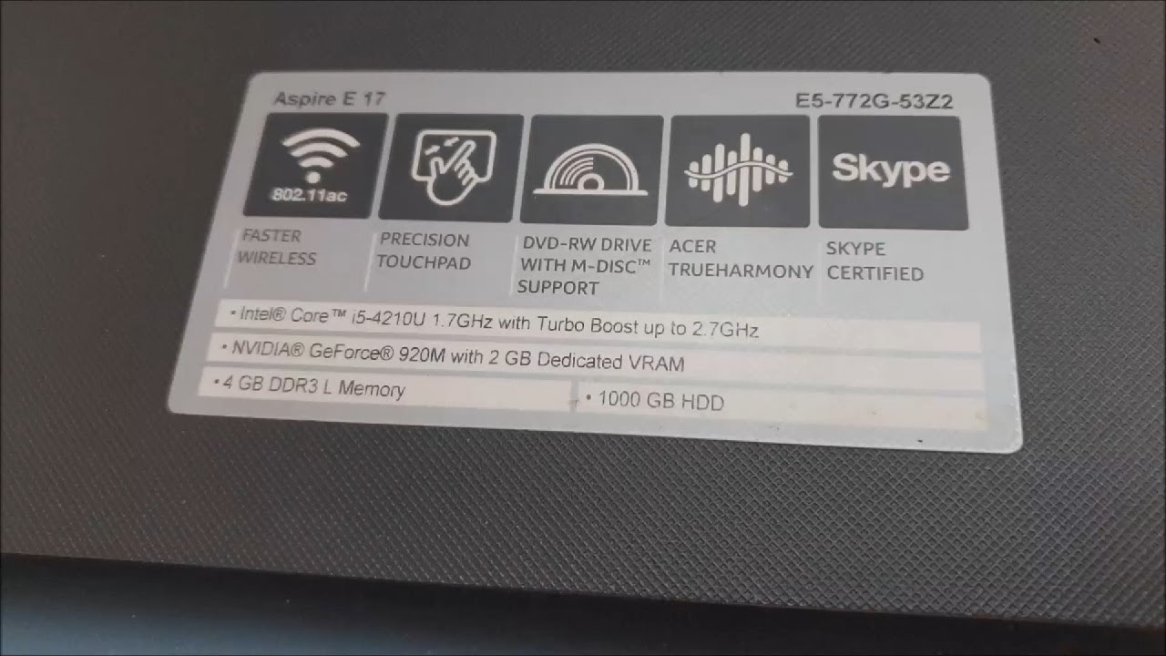 Réparation PC portable acer aspire e5-772g. Reprogrammation BIOS
